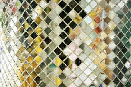 wall glass mosaic reflection of color.の写真素材