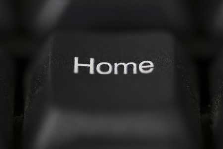 Home button on keyboard with soft focusの写真素材