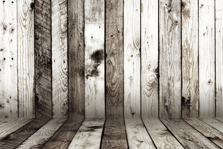 wooden wall and floorの写真素材
