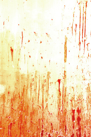 Halloween background. Blood on metal wall backgroundの写真素材