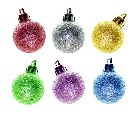 christmas decorations, ball of christmas on a over white backgroundの写真素材