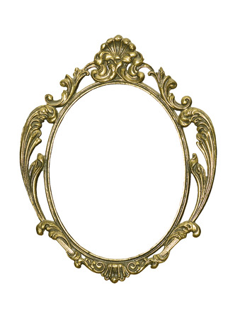 beautiful vintage gold frame, photo, image. の写真素材