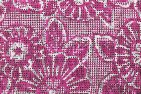 Floral on fabric texture.の写真素材