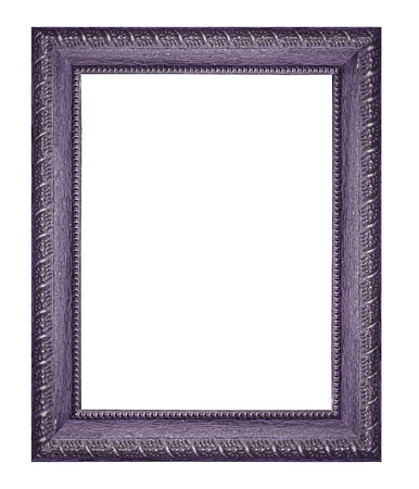 wood picture frame Isolated on white backgroundの写真素材