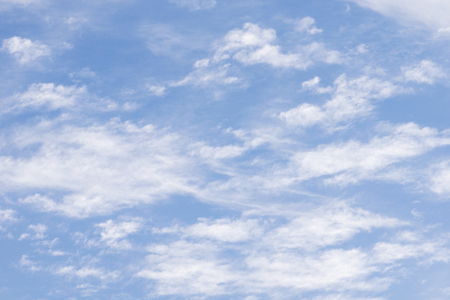 white clouds in the blue skyの写真素材