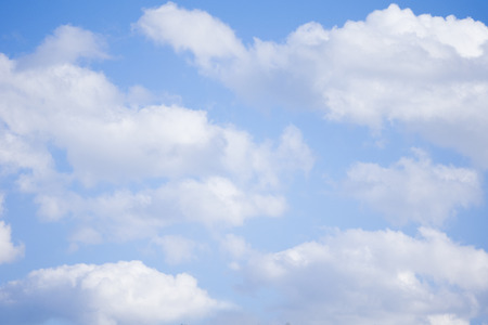 white clouds in the blue skyの写真素材