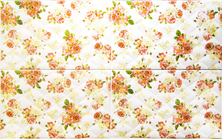 Colorful vintage ceramic tiles wall decoration.の写真素材