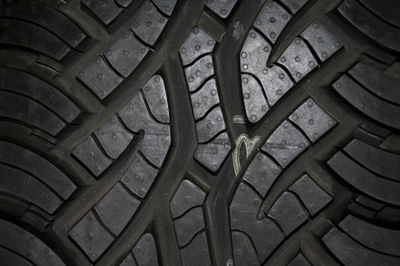 Car tire background, Tyre texture closeup backgroundの写真素材