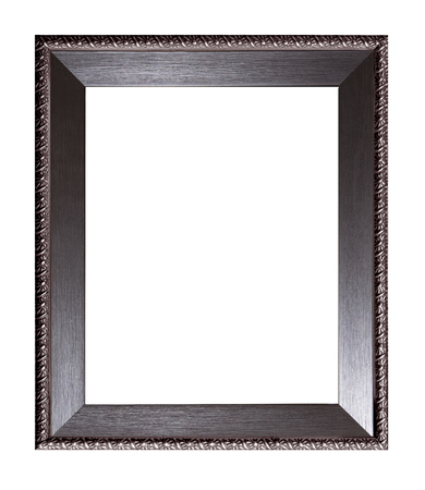 purple vintage picture and photo frame isolated on white backgroundの写真素材