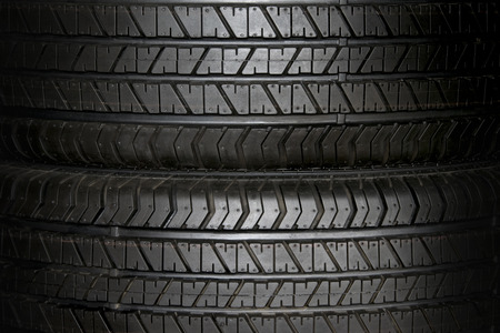 Car tire background, Tyre texture closeup backgroundの写真素材