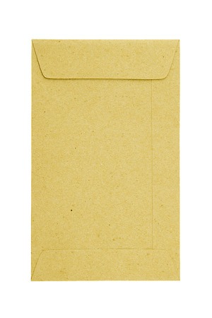 brown envelope  isolated on a white backgroundの写真素材