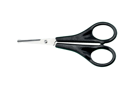 close up scissors nose hair isolated on white background. Nose hair clipper.の写真素材