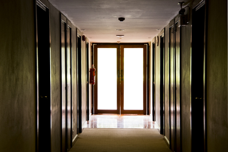 hallway in hotelの写真素材
