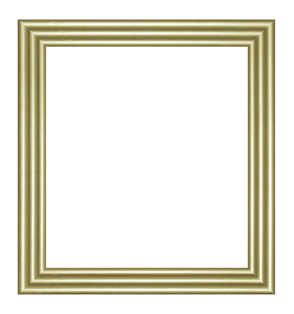 silver picture frame. Isolated on white backgroundの写真素材