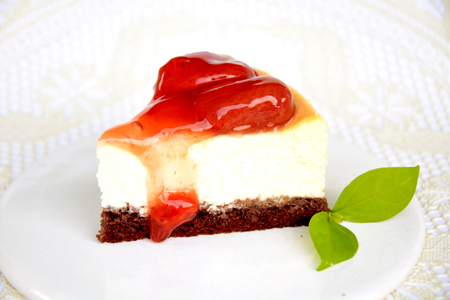 Strawberry cheese cakeの写真素材