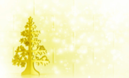 Defocused Bokeh twinkling lights Christmas tree backgroundの写真素材