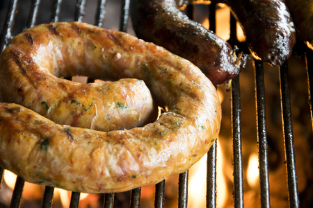 Sai Aua. Northern Thailand sausage, Pork sausage.の写真素材