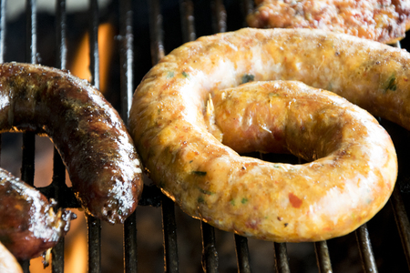 Sai Aua. Northern Thailand sausage, Pork sausage.の写真素材