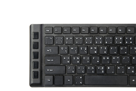 Computer keyboard Thai language isolated on white. Top viewの写真素材
