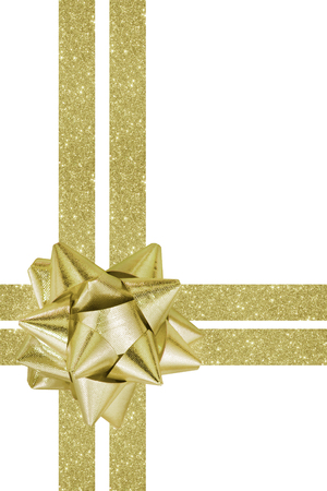 Gift Bow and Ribbon isolated on white background.の写真素材