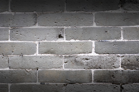 Gray brick wall texture and background.の写真素材