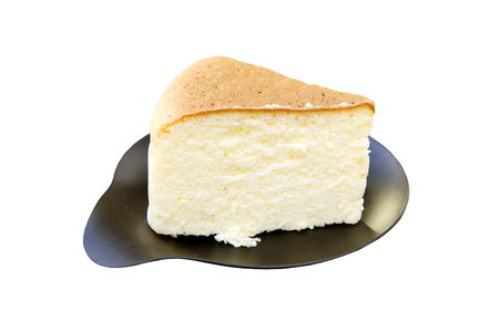 Cheesecake on the plateの写真素材