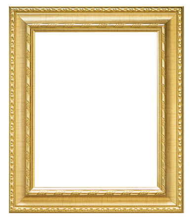 Gold vintage picture frame isolatedの写真素材
