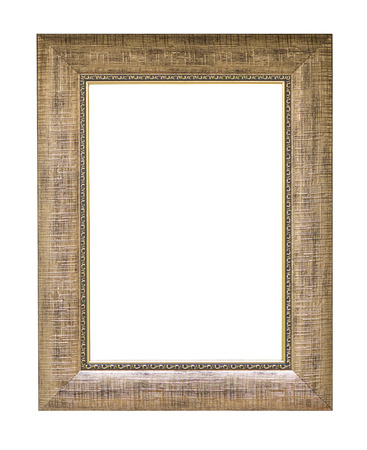 Gold vintage picture frame isolatedの写真素材