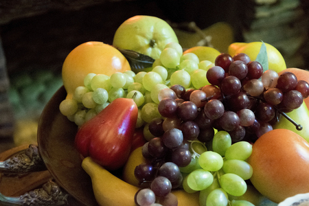 Colorful fruits and Mixed fruits background.の写真素材