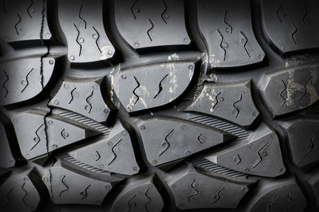 Car tire background, Tyre texture closeup background.の写真素材