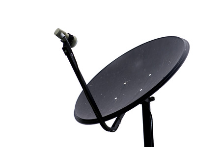 satellite dish isolated on white.の写真素材