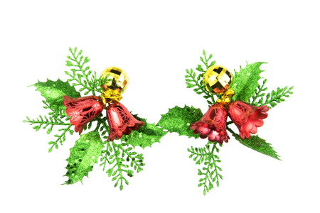 Christmas decoration on a white backgroundの写真素材
