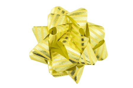 Beautiful bow gift on white backgroundの写真素材