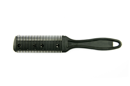 Comb Hair Cutter. Razor Comb Hair Trimmer black.の写真素材