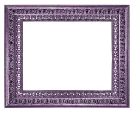 purple vintage picture and photo frame isolated.の写真素材