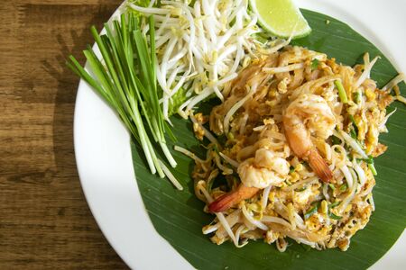 Fried noodle thai style (pad thai) Deliciousの写真素材