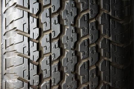 Car tire background, Tyre texture closeup background.の写真素材