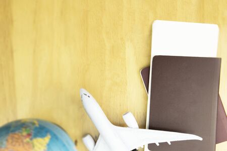 Concept travel transportation with airplane.の写真素材