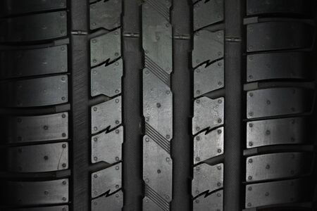 Car tire background, Tyre texture closeup background.の写真素材