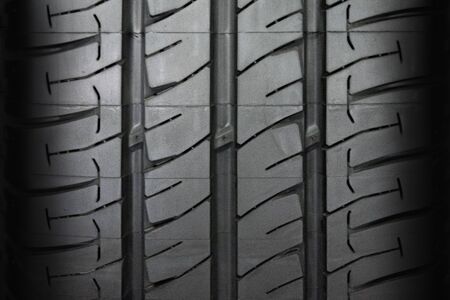 Car tire background, Tyre texture closeup background.の写真素材
