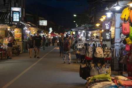 Pai Walking Street, Mae hong sonのeditorial素材