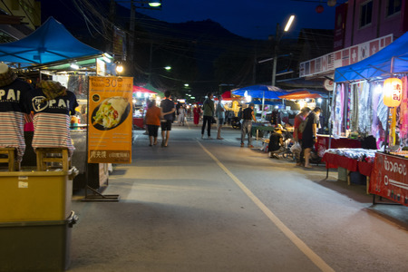 Pai Walking Street, Mae hong sonのeditorial素材