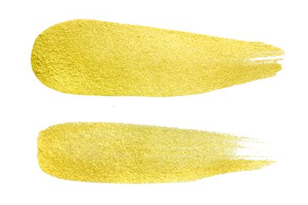 Gold Texture. Hand drawn brush stroke.の写真素材