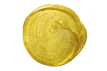 Watercolor gold circle hand paint backgroundの写真素材
