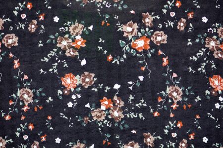 loral fabric, Fragment of colorful retro tapestry textile pattern with floral ornament useful as backgroundの写真素材