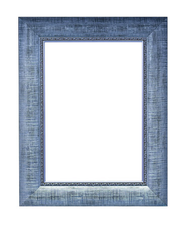 Blue vintage picture frame isolatedの写真素材