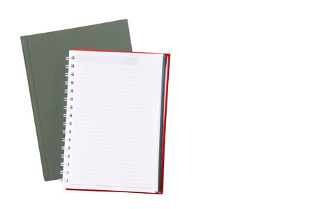 gray note book isolate on white backgroundの写真素材