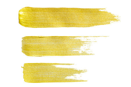Gold Texture. Hand drawn brush stroke.の写真素材