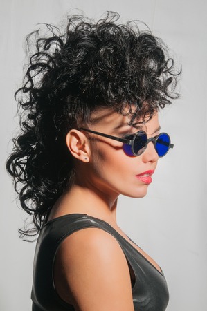 high fashion portrait of young elegant woman. Studio shotの写真素材