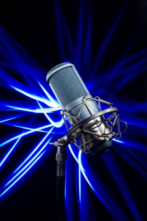 Professional Studio Microphone.  light brushの写真素材